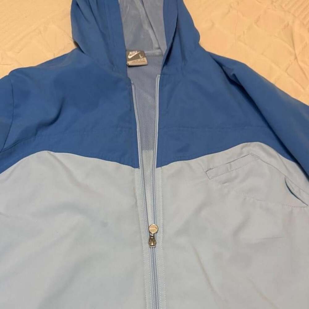 Nike Vintage Blue Colorblock Zip Jacket Size L